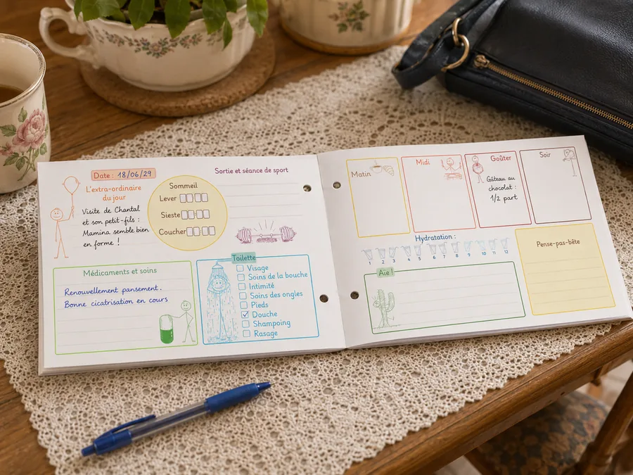 Intérieur du Carnet de Suivi à Domicile