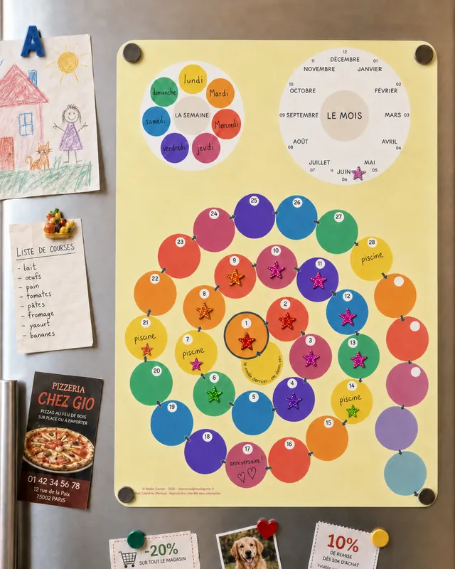 Calendrier Mensuel au mur